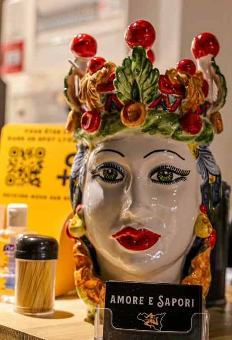 Tête de Maure en céramique sicilienne